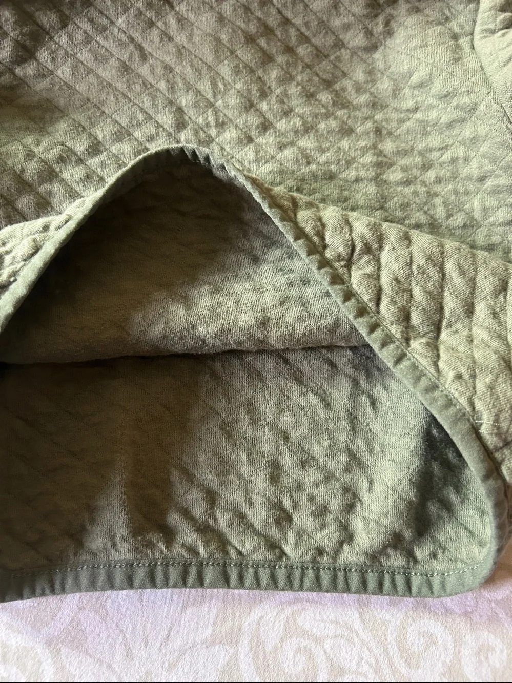 wonder nation Olive Quilted Half-Zip Pullover